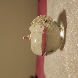 Clear Glass Apple Paperweight